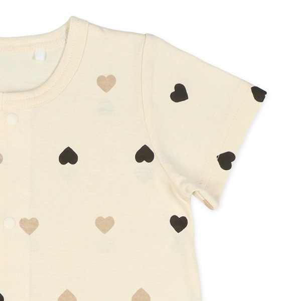 天竺ハート総柄半袖プレオール