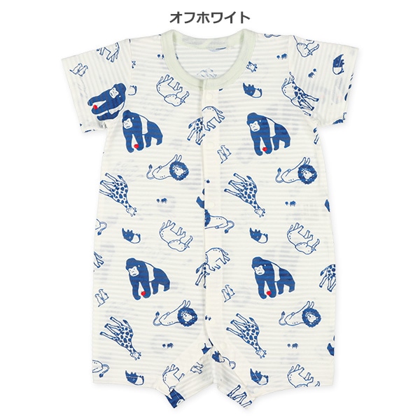 天竺ボーダーアニマル半袖プレオール