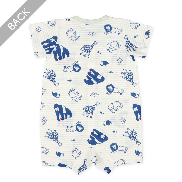 天竺ボーダーアニマル半袖プレオール