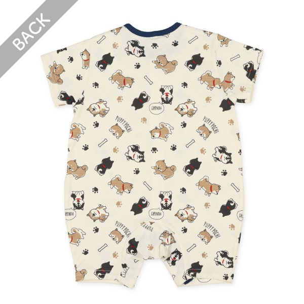 天竺ワンコ総柄半袖プレオール