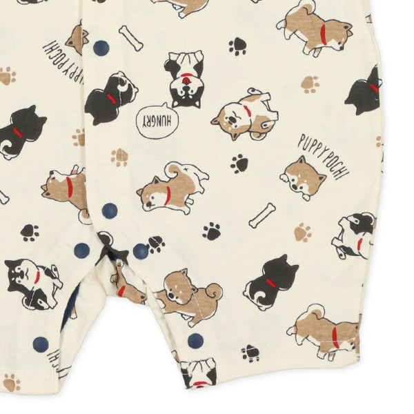 天竺ワンコ総柄半袖プレオール