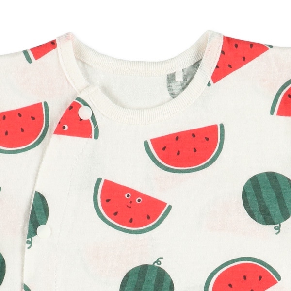 天竺スイカ総柄半袖プレオール