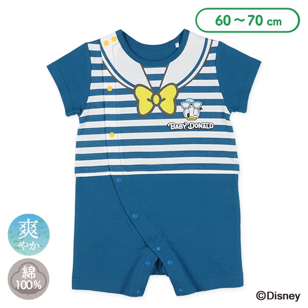 天竺セーラーボーダー半袖プレオール（ドナルドダック）