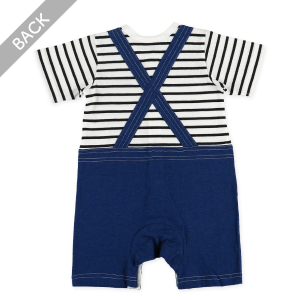 天竺吊り風切り替えボーダー半袖プレオール