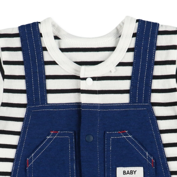 天竺吊り風切り替えボーダー半袖プレオール