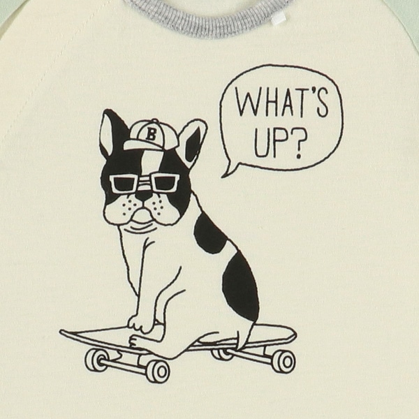 天竺ラグランフレンチブルドッグ半袖プレオール