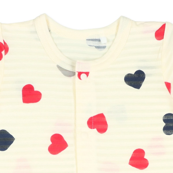 天竺トリコハートボーダー長袖プレオール