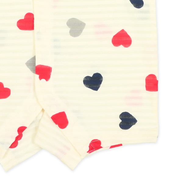 天竺トリコハートボーダー長袖プレオール