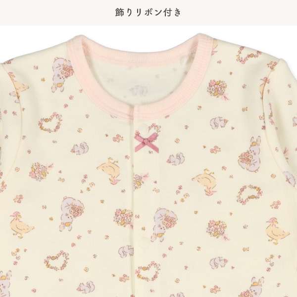 スムースお花とアニマル長袖プレオール