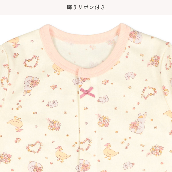 スムースお花とアニマル長袖プレオール