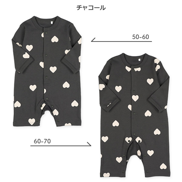 スムースハート総柄長袖プレオール