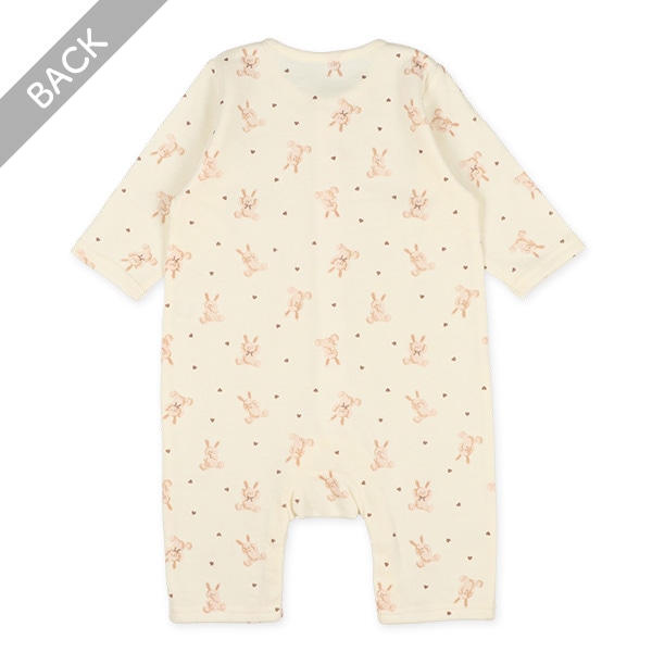 裏起毛うさぎ星長袖プレオール