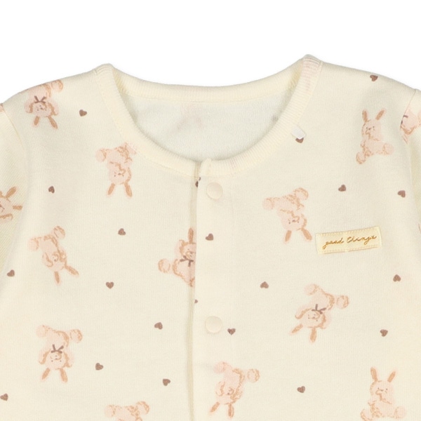 裏起毛うさぎ星長袖プレオール