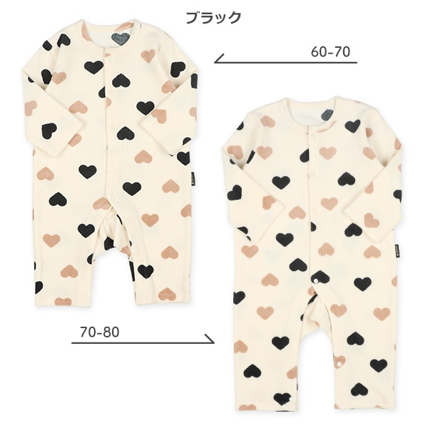 ストレッチフリースツートーンハート長袖プレオール