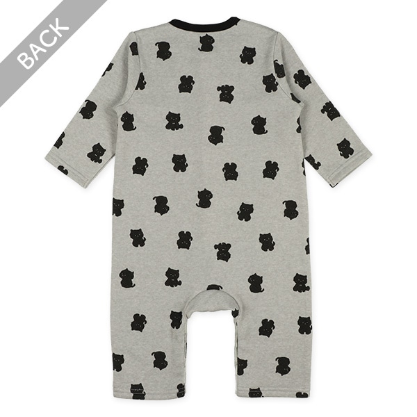 裏起毛くろねこ長袖プレオール