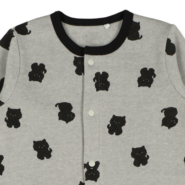 裏起毛くろねこ長袖プレオール