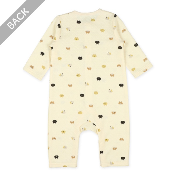 キルトねこフェイス総柄長袖プレオール