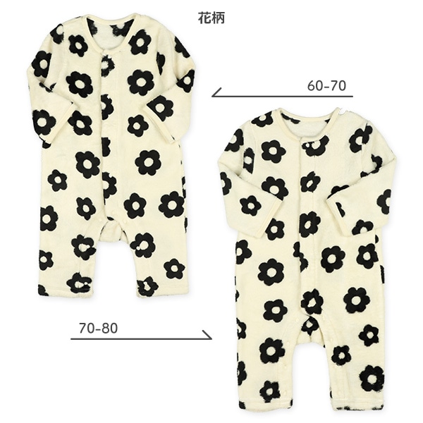 フリースモノトーン総柄長袖プレオール