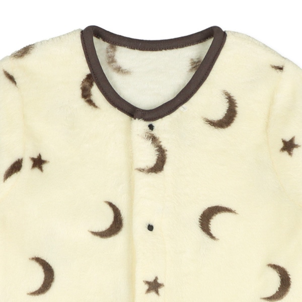 フリースモノトーン総柄長袖プレオール