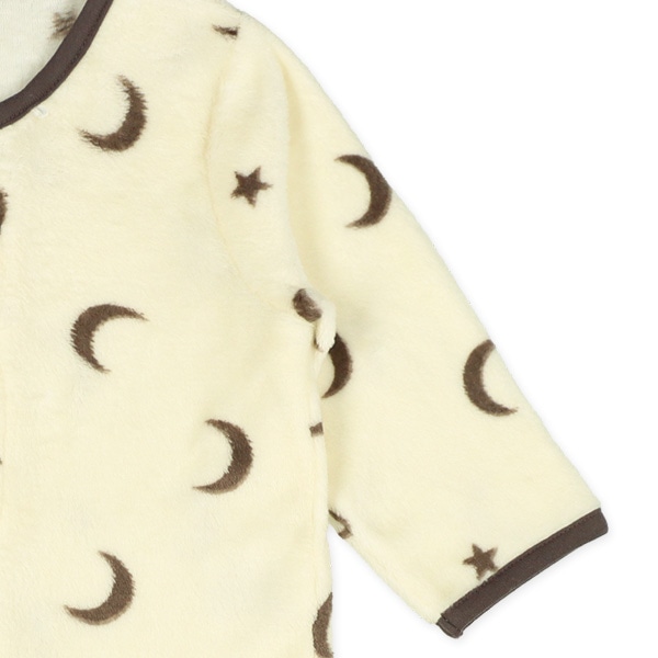 フリースモノトーン総柄長袖プレオール