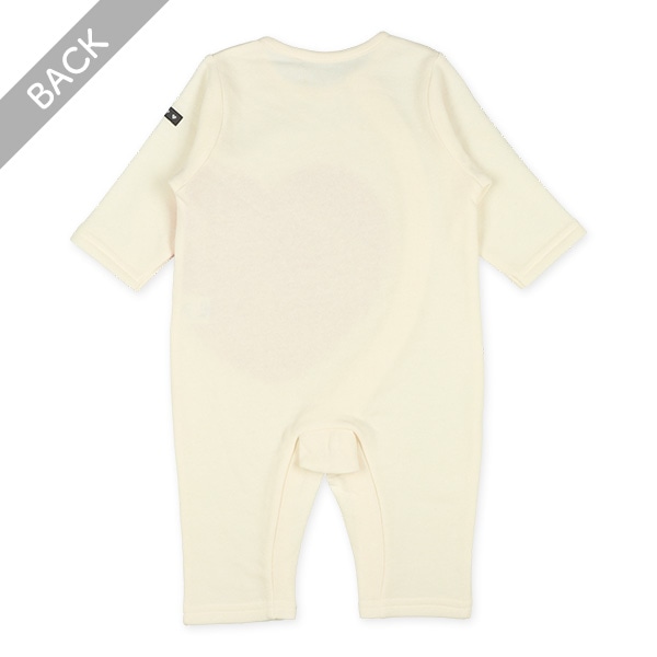 裏起毛大きなハート長袖プレオール