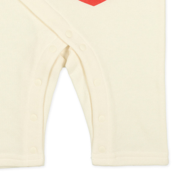 裏起毛大きなハート長袖プレオール