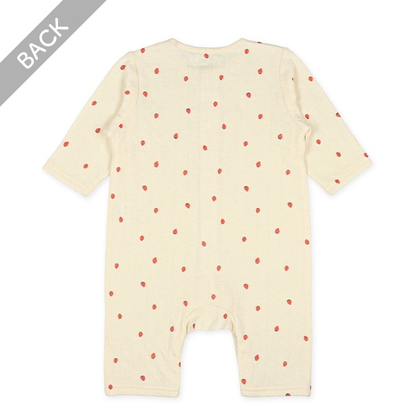 ニットキルトリブいちご長袖プレオール