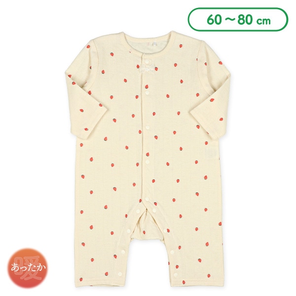 ニットキルトリブいちご長袖プレオール