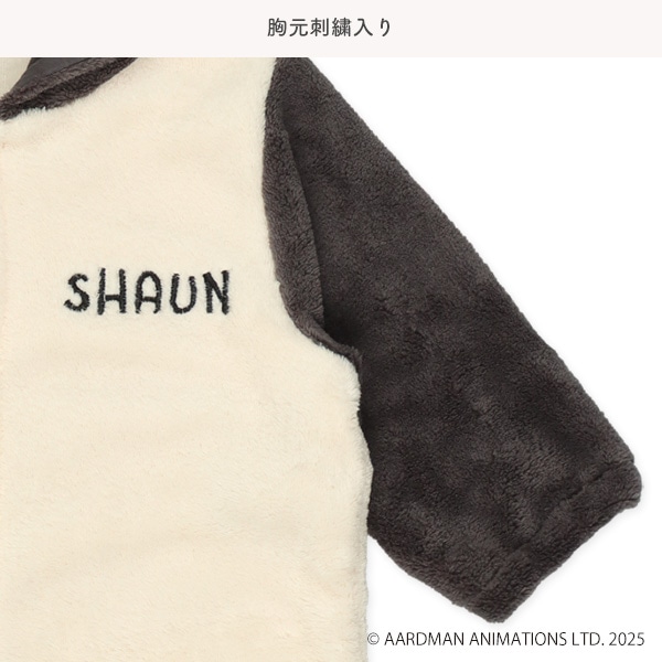 フリース防寒長袖コンビドレス（ひつじのショーン）