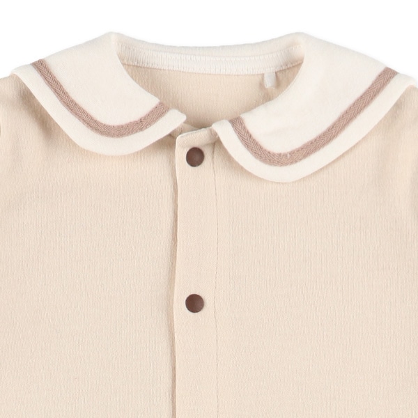 スムースセーラー襟長袖ロンパース