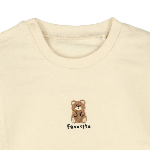 ミニ裏毛クレイジー袖長袖ロンパース