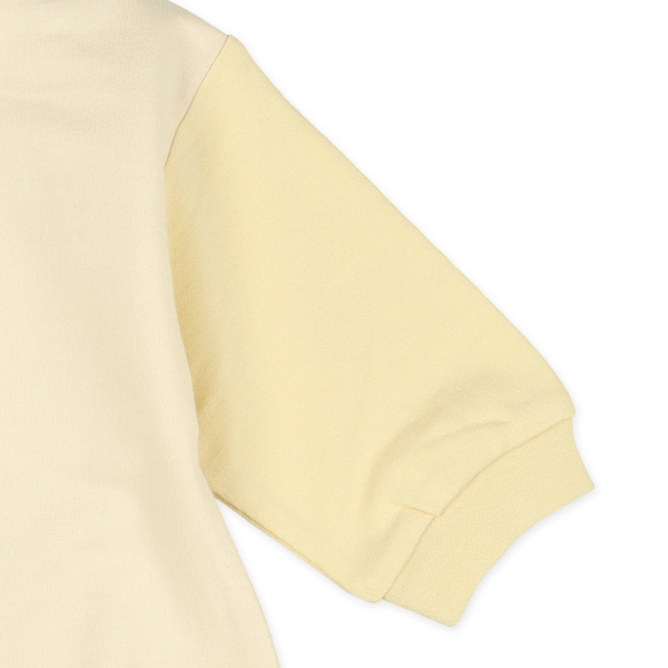 ミニ裏毛クレイジー袖長袖ロンパース