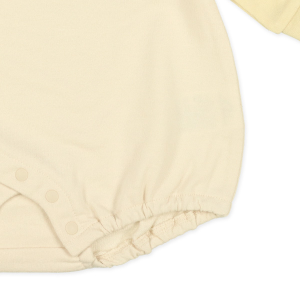 ミニ裏毛クレイジー袖長袖ロンパース