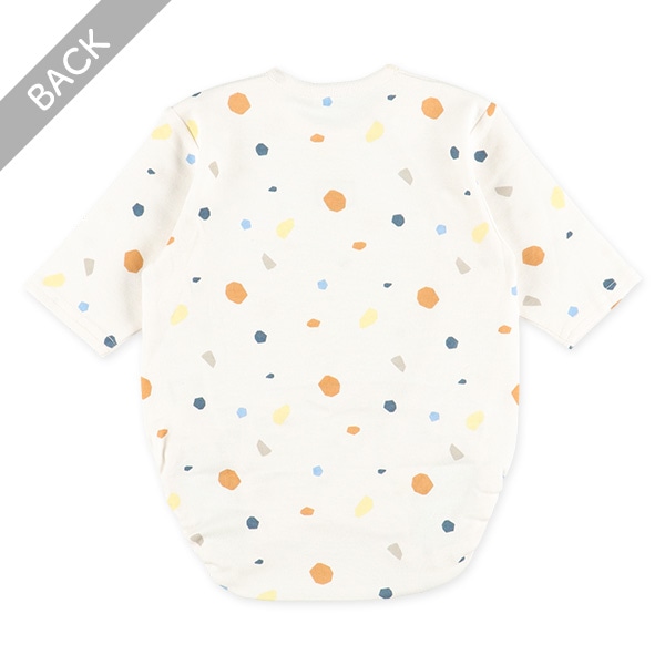 スムースシンプルチケット長袖ロンパース