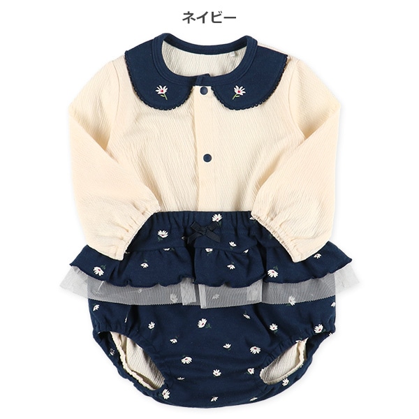 天竺ブルマ付き長袖ロンパース