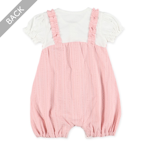 サッカー切り替えカラー半袖ロンパース