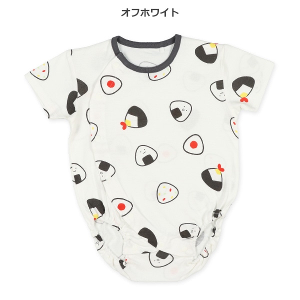 天竺おむすび半袖ロンパース