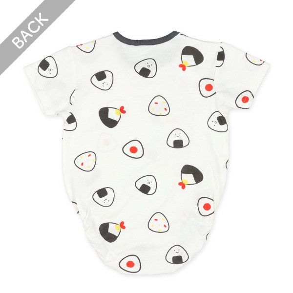 天竺おむすび半袖ロンパース