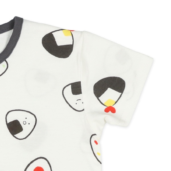 天竺おむすび半袖ロンパース