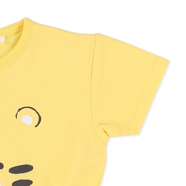 天竺アニマルフェイス半袖ロンパース