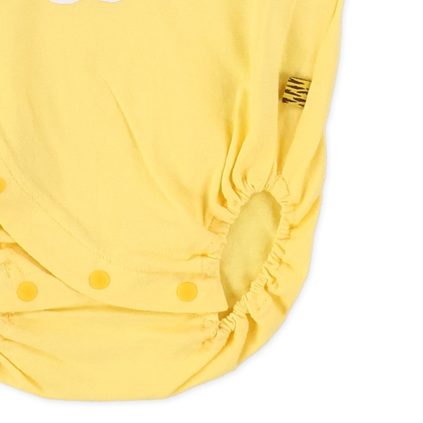 天竺アニマルフェイス半袖ロンパース