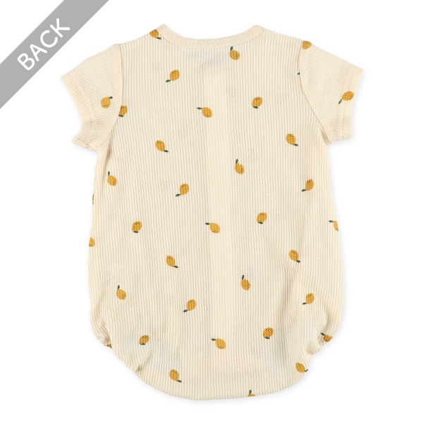 ワッフルフルーツ総柄半袖ロンパース