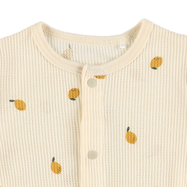 ワッフルフルーツ総柄半袖ロンパース