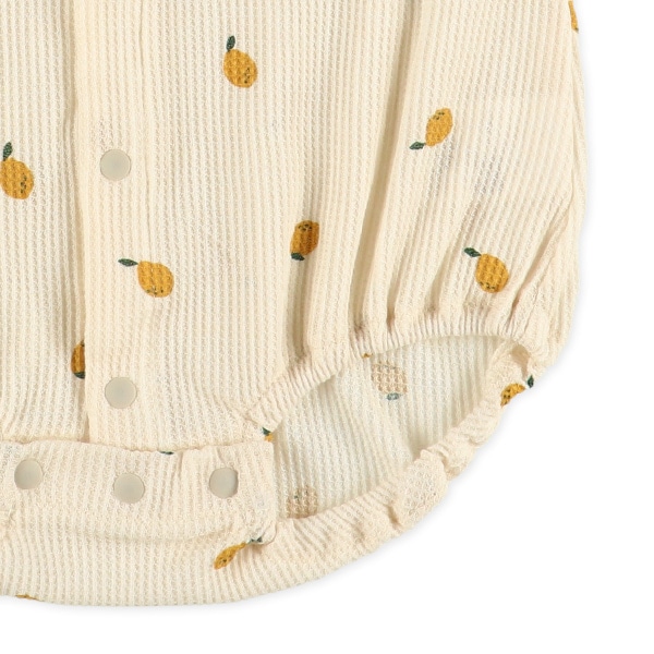 ワッフルフルーツ総柄半袖ロンパース