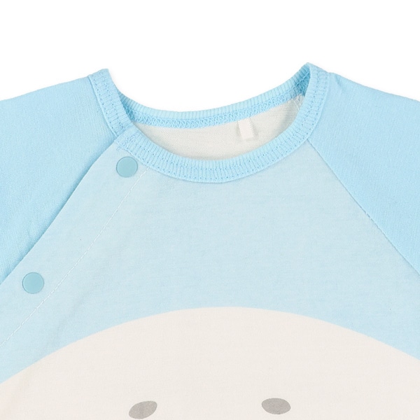 天竺ラグランアザラシ半袖ロンパース