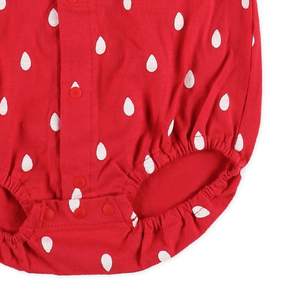 天竺いちご・すいかノースリーブロンパース