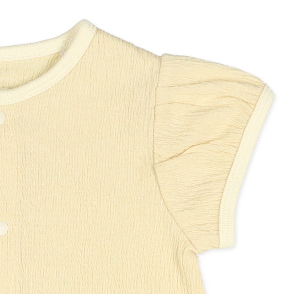 シャーリング天竺チケット半袖ロンパース