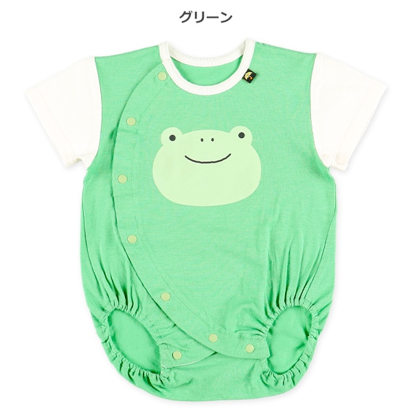 天竺カエル半袖ロンパース