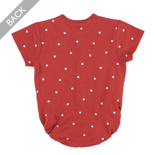 天竺ハートドット半袖ロンパース