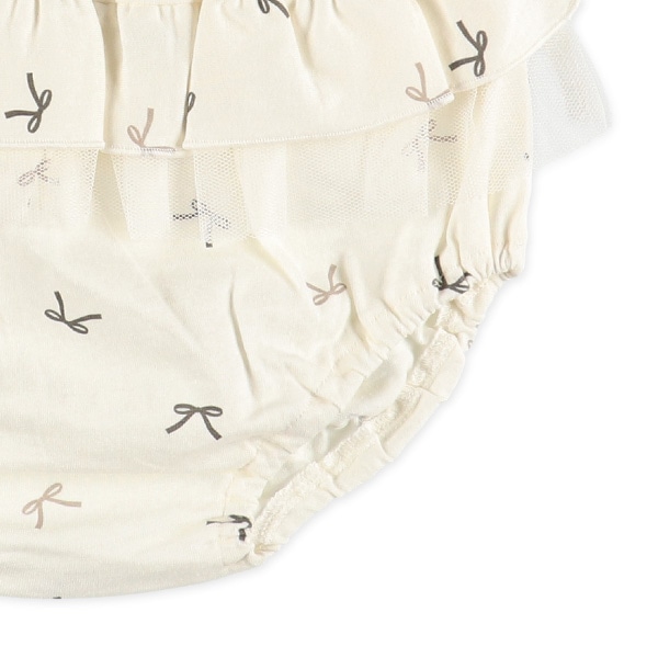 天竺チュールブルマ付き半袖ロンパース